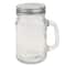 Glass Mason Jar With Handle & Lid, 16oz., 12ct.